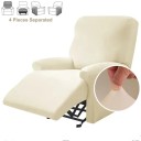 Funda de sillón relax de 4 piezas de color, fabricada en material elástico y suave. 12