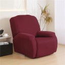 Funda de sillón relax de 4 piezas de color, fabricada en material elástico y suave. 2