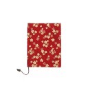 Funda de tela para libro A5 con patrón de flores amarillas, funda protectora para libros con marcador y cierre, funda lavable para cuaderno o agenda 7