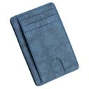 Funda de viaje delgada para documentos de ecocuero con compartimentos para tarjetas Ventana transparente para documento Corte para extracción 18