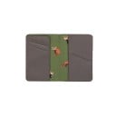 Funda de viaje para documentos de piel PU con forro impreso Compartimentos para tarjetas y bolsillo inclinado en el interior Tamaño 14 x 10 cm 1