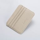 Funda delgada para tarjetas y documentos con compartimentos Funda de viaje de cuero PU con textura granulada y bordes cosidos 11 x 8,5 x 3