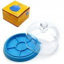 Funda guardapolvo para reloj con 6 compartimentos Funda guardapolvo con tapa transparente y almohadilla de plástico Protección 5