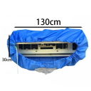 Funda impermeable para aire acondicionado 130 x 30 cm con válvula de desagüe Funda protectora para limpieza de aire acondicionado Mantenimiento 3