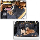 Funda impermeable para asiento de coche para perros Funda protectora con ventanas y correas para perros y gatos 2