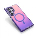 Funda magnética mate para Samsung Galaxy A25 S con soporte para carga inalámbrica Bordes transparentes Protección de la cámara Funda 7