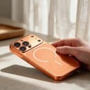 Funda magnética para iPhone 17 compatible con MagSafe Cristal nano mate Carga inalámbrica Alineación precisa Protección de la parte trasera 22