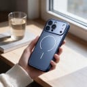 Funda magnética para iPhone 17 Pro compatible con MagSafe Cristal nano mate Carga inalámbrica Alineación precisa Protección trasera 21