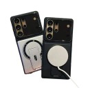 Funda Magnética para Samsung Galaxy A16 Resistente Soporte Plegable Tapa Deslizante de Cámara Soporte para Carga Inalámbrica Funda para Móvil 5