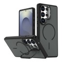 Funda Magnética para Samsung Galaxy A25 Resistente Soporte Plegable del Marco de la Cámara Soporte de Carga Inalámbrica Funda para Móvil 9