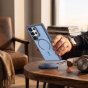 Funda Magnética para Samsung Galaxy A55 Resistente Soporte Plegable del Marco de la Cámara Soporte de Carga Inalámbrica Funda para Móvil 5