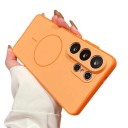 Funda magnética protectora para Samsung Galaxy A26 5G Resistente Carga inalámbrica Marca del círculo magnético Marco alrededor de las lentes 5