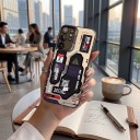 Funda Mate para Samsung Galaxy A26 5G Resistente Estampado Techno con Inscripciones HACKED y WARNING Gris y Negro Protección de Cámara Funda 2