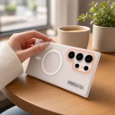 Funda Mate Transparente para Samsung Galaxy S26 con Soporte para Carga Magnética de Policarbonato PC Funda Protectora para Móvil 3