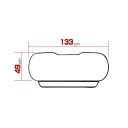 Funda para el asiento trasero del coche 133 x 49 cm Funda universal de cuero sintético perforado Antideslizante para coches de pasajeros 4