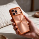 Funda para iPhone 18 Pro Max Panel traslúcido Cubierta de PC + TPU Bisel elevado de la cámara Protección contra impactos 2