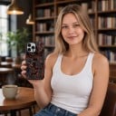 Funda para iPhone 18 Pro Max Patrón de vaca Textura de lichí Cubierta de PC + TPU Protección contra caídas y rayones Para el día a día 16
