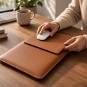 Funda para portátil de 15 a 16 pulgadas de ecocuero con solapa 28 x 37 cm Alfombrilla para ratón para MacBook Pro 15 y Pro 16 7