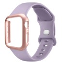 Funda para reloj + correa de silicona para Apple Watch 45 mm Super set de protección, funda resistente y correa suave compatible 9