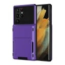 Funda para Samsung Galaxy S24+ Con compartimento abatible para tarjeta Esquinas reforzadas Superficie estructurada Material PC policarbonato 16