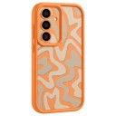 Funda para Samsung Galaxy S24 Patrón a rayas Marco elevado alrededor de la cámara Material silicona Funda protectora para teléfono 23