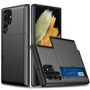 Funda para Samsung Galaxy S24 S con soporte para tarjetas Cubierta con bolsillo deslizante PC y TPU Para tarjeta de crédito y documentos 20