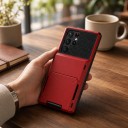 Funda para Samsung Galaxy S24 Ultra Con compartimento abatible para tarjeta Esquinas reforzadas Superficie estructurada Material PC 10