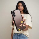 Funda para Samsung Galaxy S24 Ultra con diseño de flores Panel trasero mate Material PC y TPU Marco protector de la cámara Funda para móvil 27
