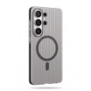 Funda para Samsung Galaxy S25 3D Rayas Soporte de carga magnética Funda mate Protección de cámara y botones 9