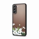 Funda para Samsung Galaxy S25 Ultra con motivo de flores Panel trasero mate Material PC y TPU Marco protector de cámara Funda de móvil 31