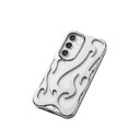 Funda para Samsung Galaxy S26+ con relieve 3D de llamas Funda de plástico para móvil Funda de diseño con corte para cámaras 11