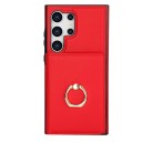 Funda para Samsung Galaxy S26 Ultra con billetera y soporte redondo para el dedo Cuero sintético Compartimento para tarjetas y billetes 9