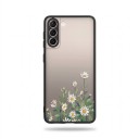 Funda para Samsung Galaxy S26 Ultra con diseño de flores Panel trasero mate Material PC y TPU Marco protector de cámara Funda de móvil 22