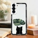 Funda para Samsung Galaxy S26 Ultra con diseño de gato Funda de plástico para móvil Funda protectora con marco alrededor de la cámara 5