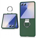 Funda para Samsung Galaxy Z Flip 3 Funda de plástico resistente a impactos Anillo para el dedo en la bisagra Funda de dos piezas 6