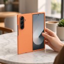 Funda para Samsung Galaxy Z Fold 5 Funda delgada de plástico Funda protectora de dos piezas Bisel elevado alrededor de la cámara Funda 14