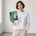 Funda para Samsung Galaxy Z Fold 5 Funda delgada de plástico Funda protectora de dos piezas Bisel elevado alrededor de la cámara Funda 29