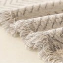 Funda para sofá Motivo espiga 180 x 230 cm Patrón de chenilla con flecos Antideslizante y lavable Protección para sofá para todas las estaciones 11