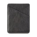 Funda para tarjetas para móvil con frente cortado en diagonal y bordes cosidos De cuero sintético Tamaño 6,5 x 8,5 cm Accesorio de viaje práctico 3