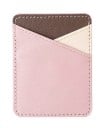 Funda para tarjetas para móvil con frente cortado en diagonal y bordes cosidos De cuero sintético Tamaño 6,5 x 8,5 cm Accesorio de viaje práctico 6