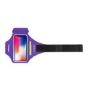 Funda para teléfono de brazo para correr con triple velcro, pantalla táctil y bolsillo para llaves y tarjetas 6