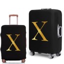 Funda protectora elástica para maletas con estampado de letras 65–71 cm tela elástica funda negra para equipaje de viaje 22