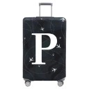 Funda protectora flexible para maleta de viaje con estampado de letras 57–63 cm tela elástica negra funda elástica para equipaje 16
