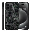 Funda protectora magnética para iPhone 17 de carbono forjado auténtico, funda trasera de TPU con imanes, funda de carbono delgada 5