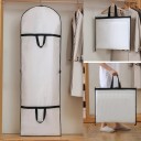 Funda protectora para vestidos 180 x 60 cm Funda impermeable para ropa larga con cremallera Bolsa de almacenamiento con asas y ventana para fácil almacenamiento 5