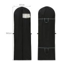Funda protectora para vestidos 180 x 60 cm Funda impermeable para ropa larga con cremallera Bolsa de almacenamiento con asas y ventana para fácil almacenamiento 6