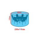 Funda protectora redonda 230 × 110 cm Muebles de jardín Funda impermeable contra la lluvia, nieve, polvo y sol Protección resistente con cuerda de ajuste 5