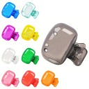 Funda protectora transparente de color para cabezal de cepillo de dientes de viaje, impermeable, con clip para almacenamiento higiénico 1