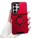 Funda resistente para Samsung Galaxy A15 con soporte Tapa deslizante de la cámara Anillo abatible Funda protectora para móvil para ver videos 9