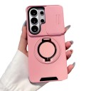 Funda resistente para Samsung Galaxy A15 con soporte Tapa deslizante de la cámara Anillo abatible Funda protectora para móvil para ver videos 10